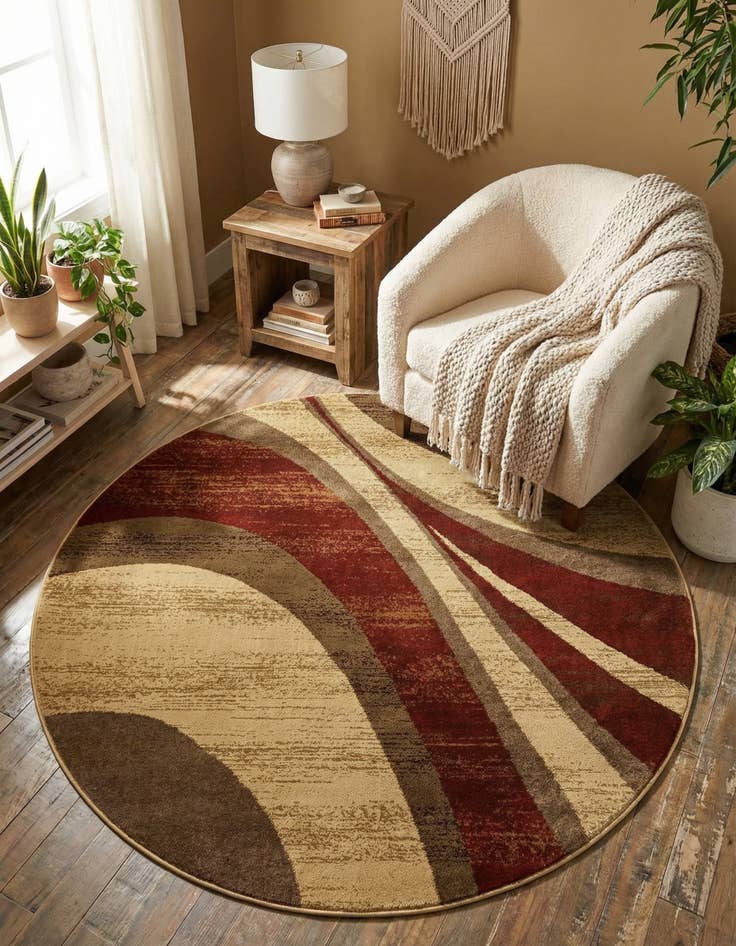 Detail image of 5' 3 x 5' 3 Cafe Round Rug