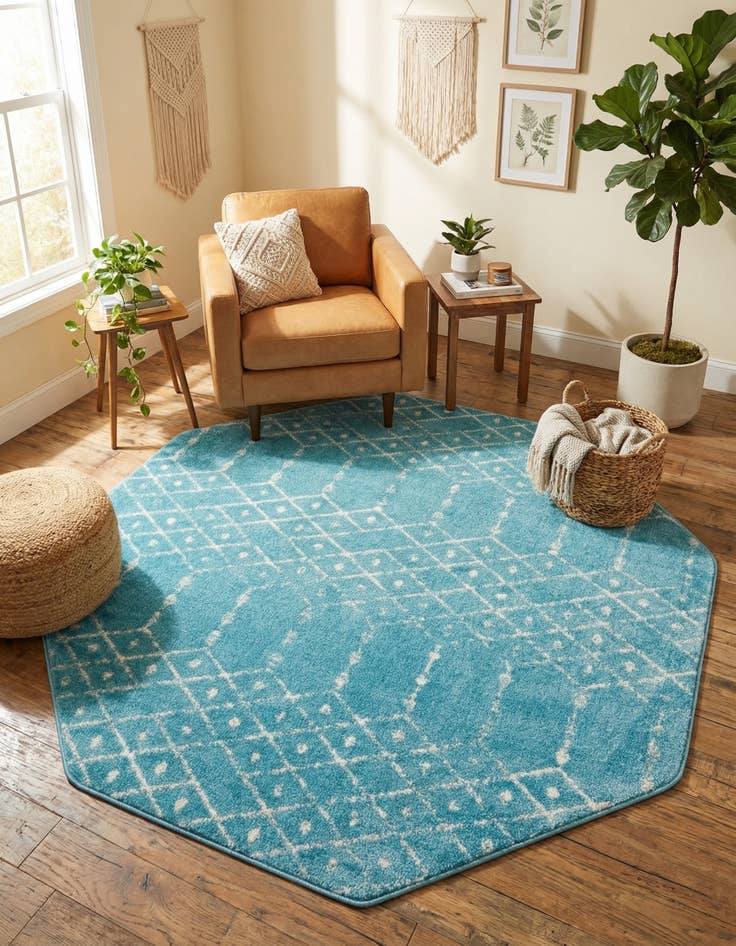 Detail image of 7' 10 x 7' 10 Paxon Trellis Octagon Rug