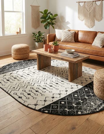 7' 10 x 10' Moroccan Trellis Oval Rug