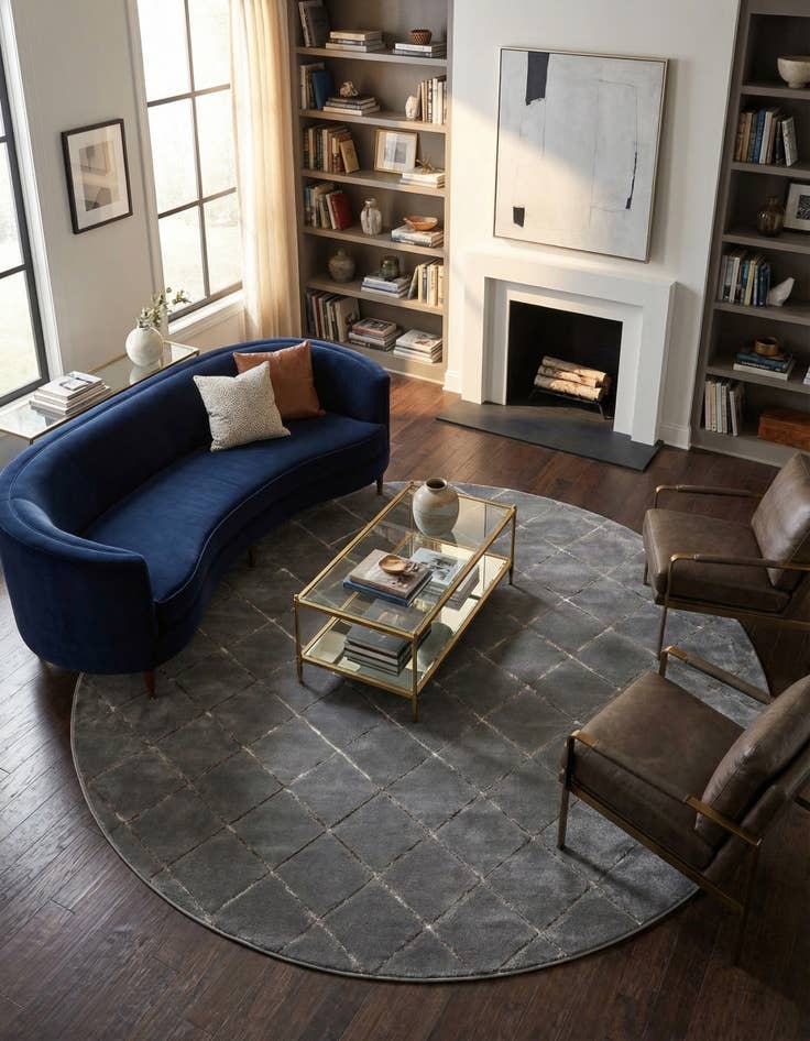 Detail image of  10' x 10' Vogue Geo Round Rug