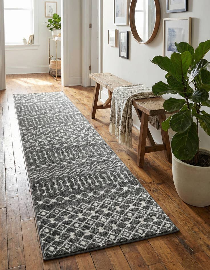 Detail image of 2' 7 x 12' Moroccan Trellis Runner Rug