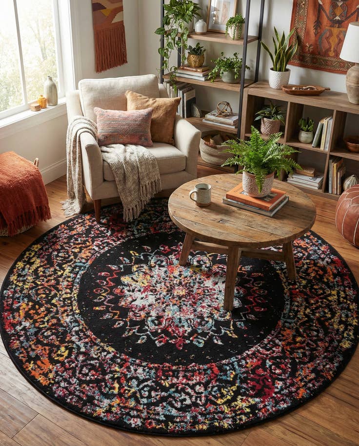 Detail image of 7' 10 x 7' 10 Madeline Round Rug