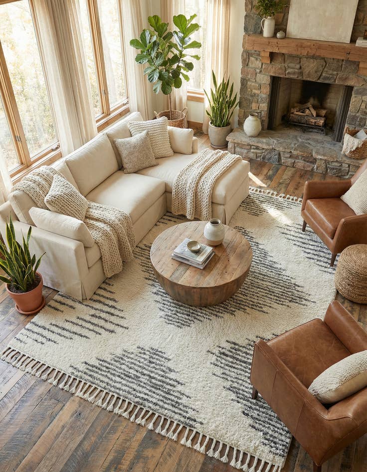 Detail image of 10' x 14' Serenity Shag Rug