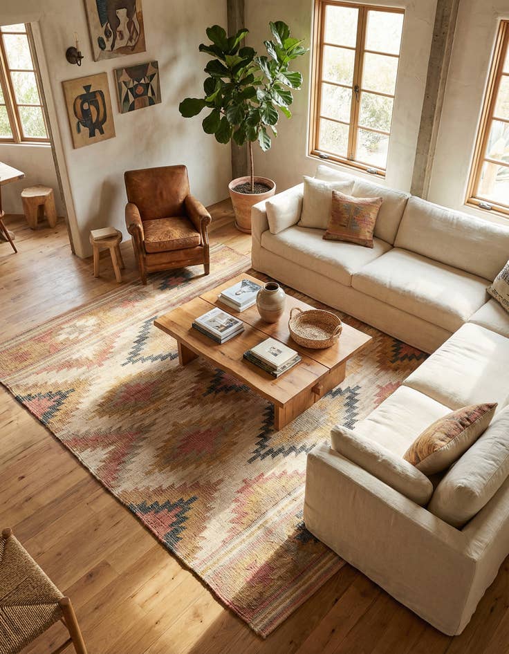 Detail image of 9' x 12' Hand Woven Kilim Jute Rug