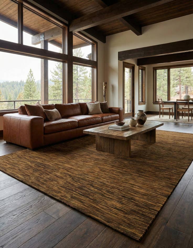 Detail image of 6' 9 x 9' 9 Hand Woven Kilim Modern Wool Rug