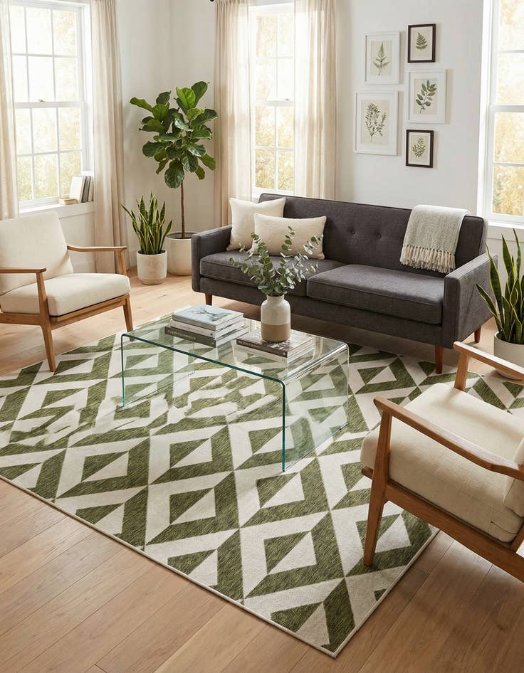 Detail image of 7' 10 x 7' 10  Washable Jill Zarin Napa Indoor / Outdoor Square Rug