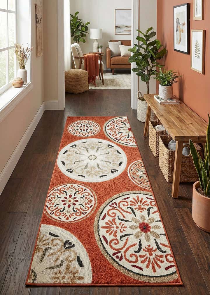 2' x 6' Easy-Clean Modern Indoor / Outdoor Runner Rug