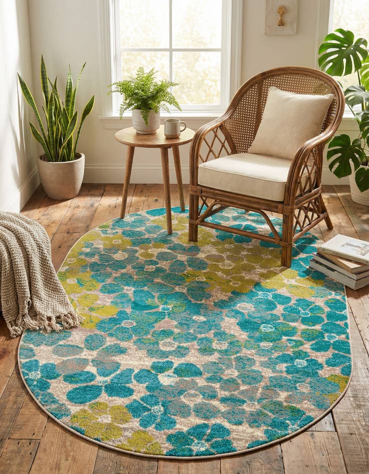 Detail image of  4' x 6' Azalea Oval Rug