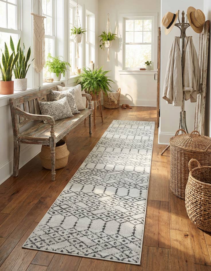 Detail image of 3' x 13' Paxon Trellis Runner Rug