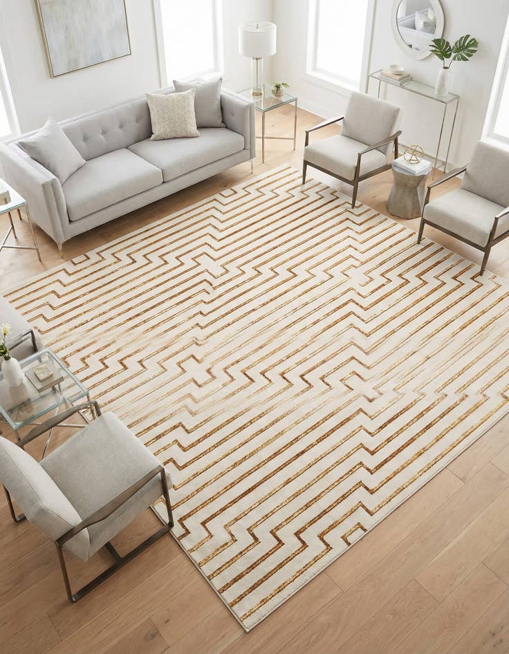 Detail image of 10' x 10' Vogue Geo Square Rug