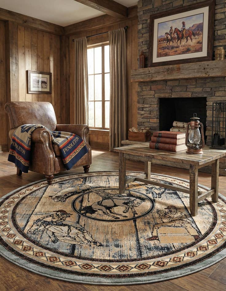 Detail image of 7' 10 x 7' 10 Pioneer Round Rug