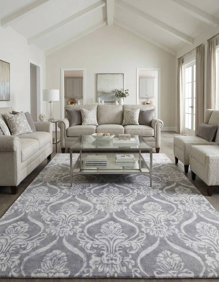 Detail image of 6' 8 x 9' 11 Hand Knotted Darya Wool Rug