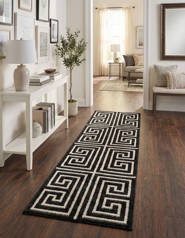 Detail image of 2' x 6' Greek Key Runner Rug