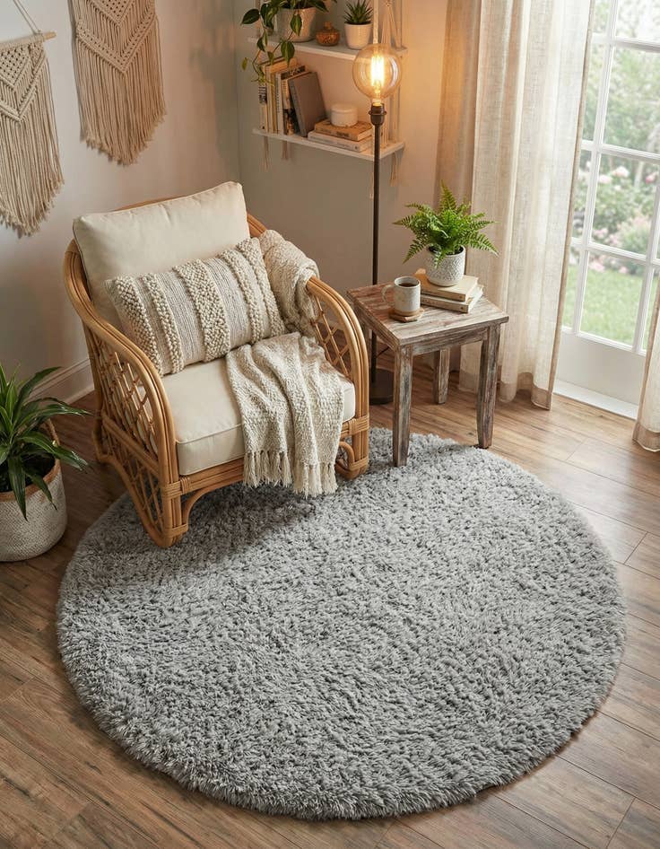 Detail image of 4' x 4' Infinity Shag Round Rug