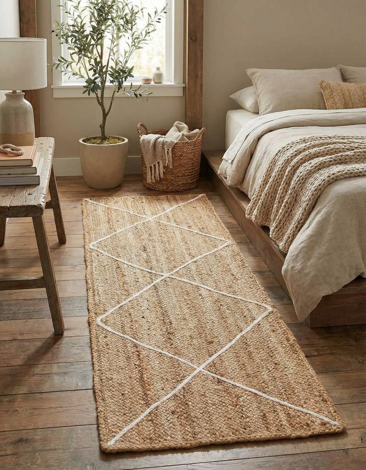 Detail image of 2' 2 x 6' 1 Handmade Braided Jute Runner Rug