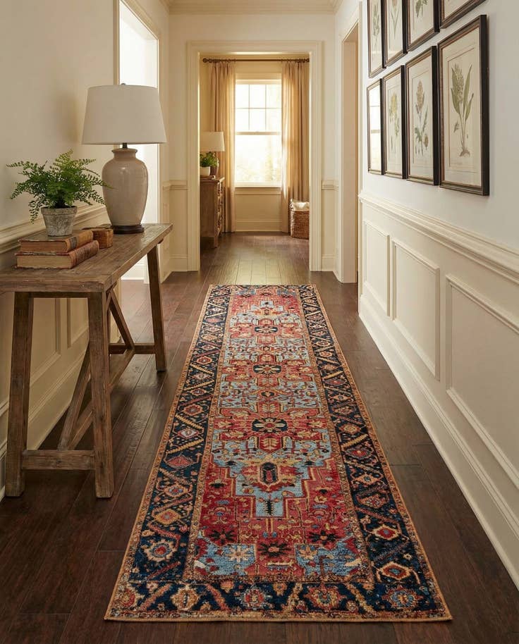 Detail image of 2' 7 x 12' Easy-Clean Traditional Indoor / Outdoor Runner Rug