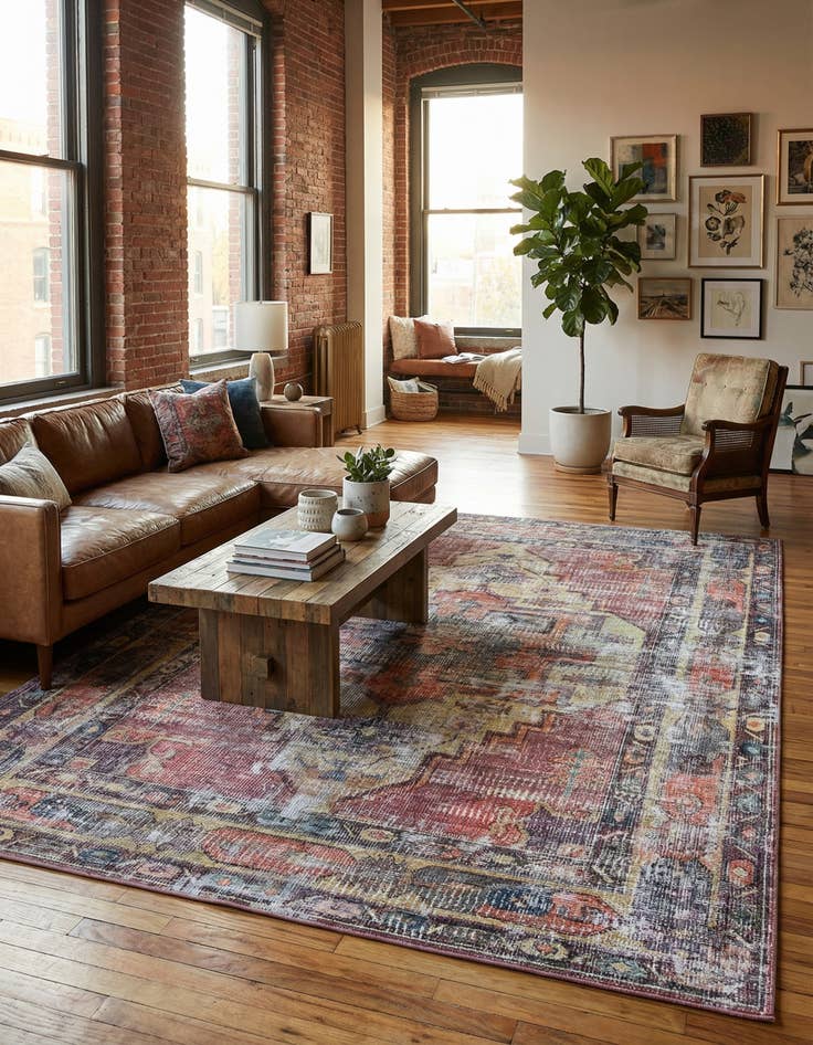 Detail image of 10' 6 x 13'  Washable Maahru Rug