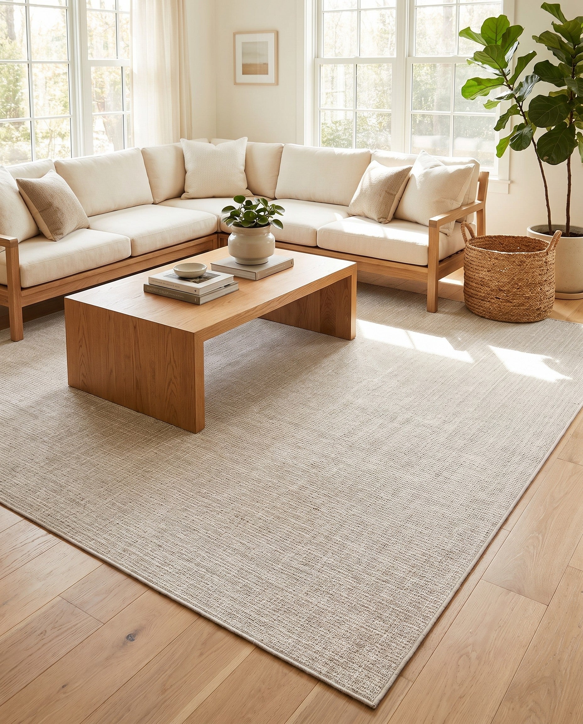10' x 10' Easy-Clean Checkered Indoor / Outdoor Square Rug
