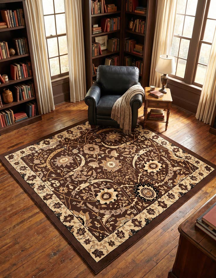 Detail image of 7' 10 x 7' 10 Isfahan Design Square Rug