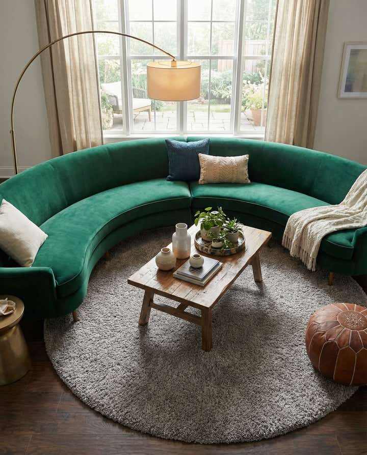 7' 10 x 7' 10 Zermatt Shag Round Rug