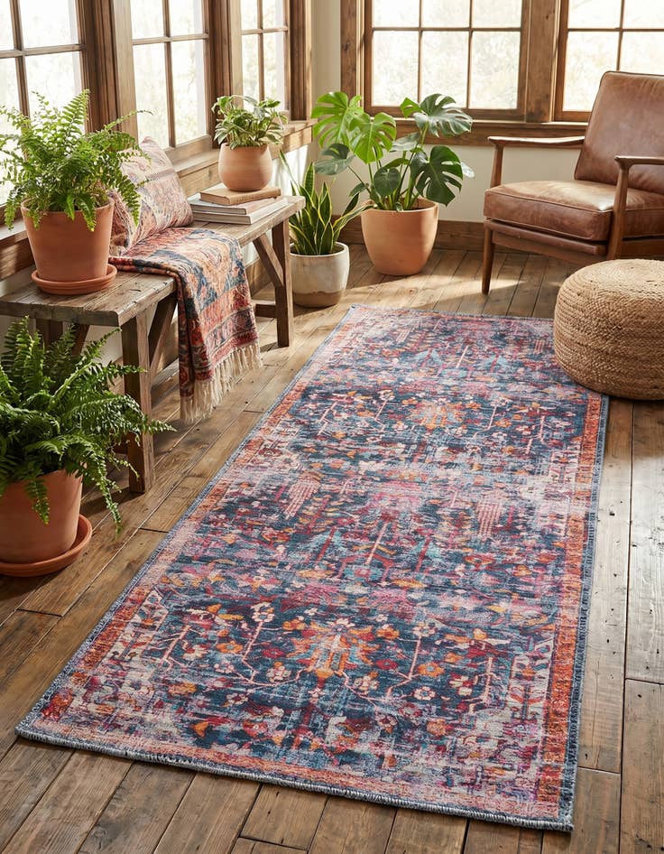 Detail image of 2' x 4' Washable Maahru Runner Rug