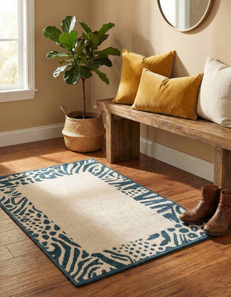 Detail image of 2' x 3' Easy-Clean Safari Indoor / Outdoor Rug