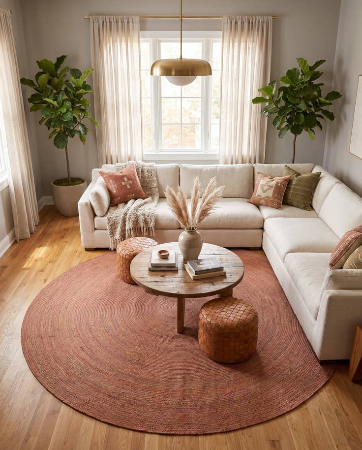 Detail image of 305cm x 305cm Hand Braided Eco Verse Washable Indoor / Outdoor Round Rug