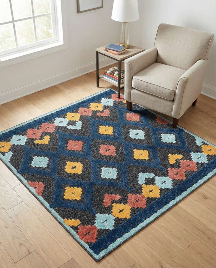 5' 3 x 5' 3 Easy-Clean Belize Indoor / Outdoor Square Rug