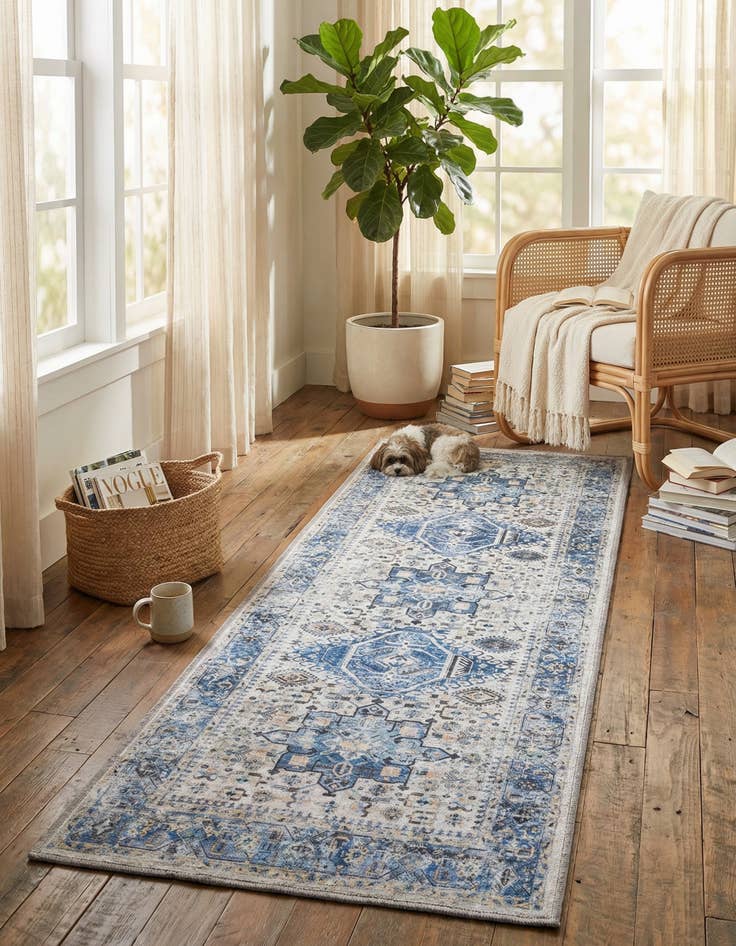 Detail image of 2' x 5' Washable Yara Runner Rug