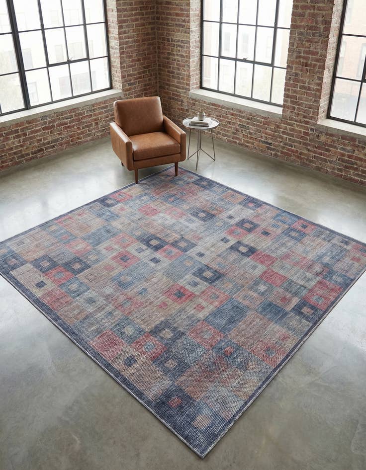 Detail image of 7' 3 x 7' 3  Washable Sisu Square Rug