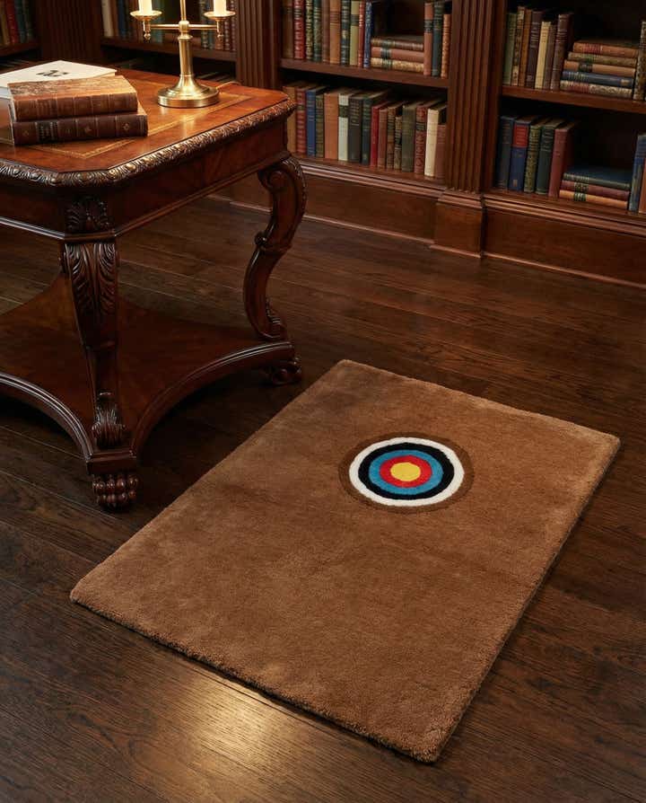 1' 4 x 2' Hand Knotted WM Brown Driver Rug