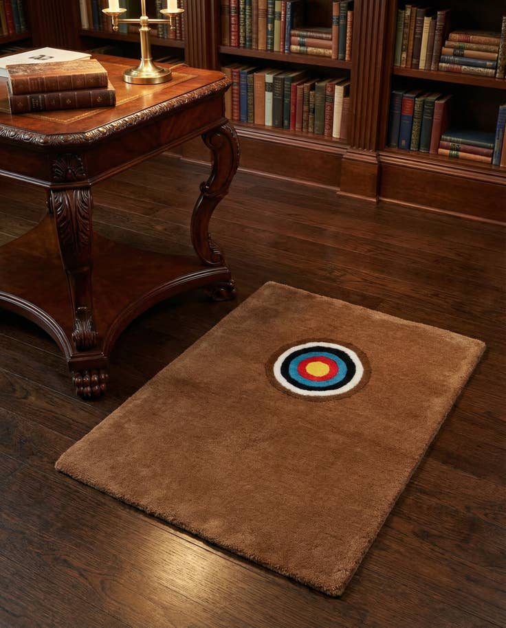 Detail image of 1' 4 x 2' Hand Knotted WM Brown Driver Rug