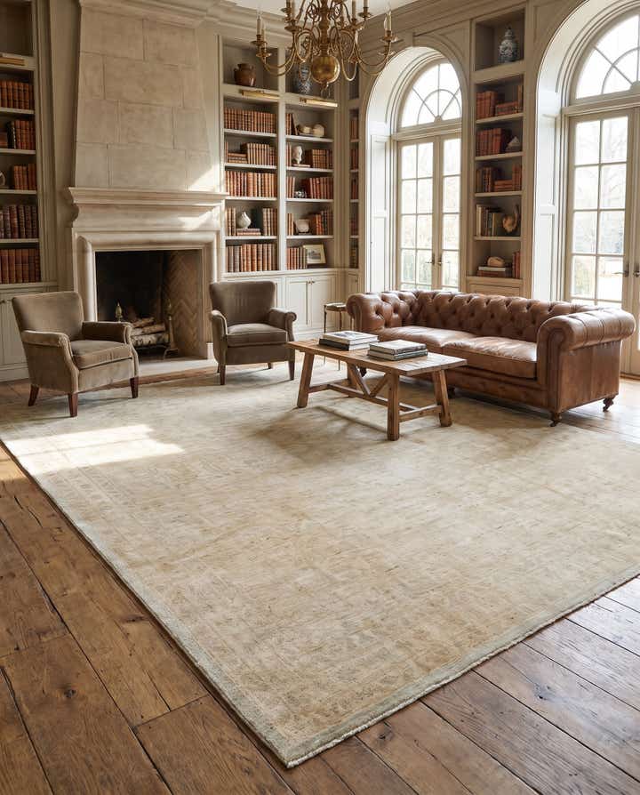 9' 5 x 12' 4 Hand Knotted Oushak Wool Rug