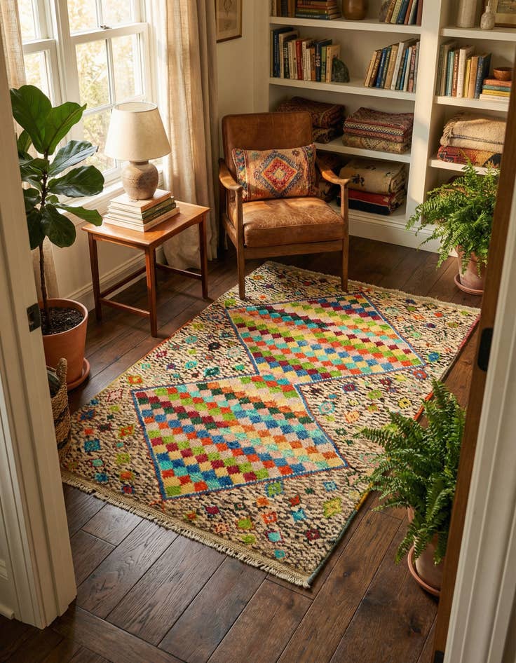 Detail image of 2' 8 x 4' 2 Hand Knotted Balouch Wool Rug