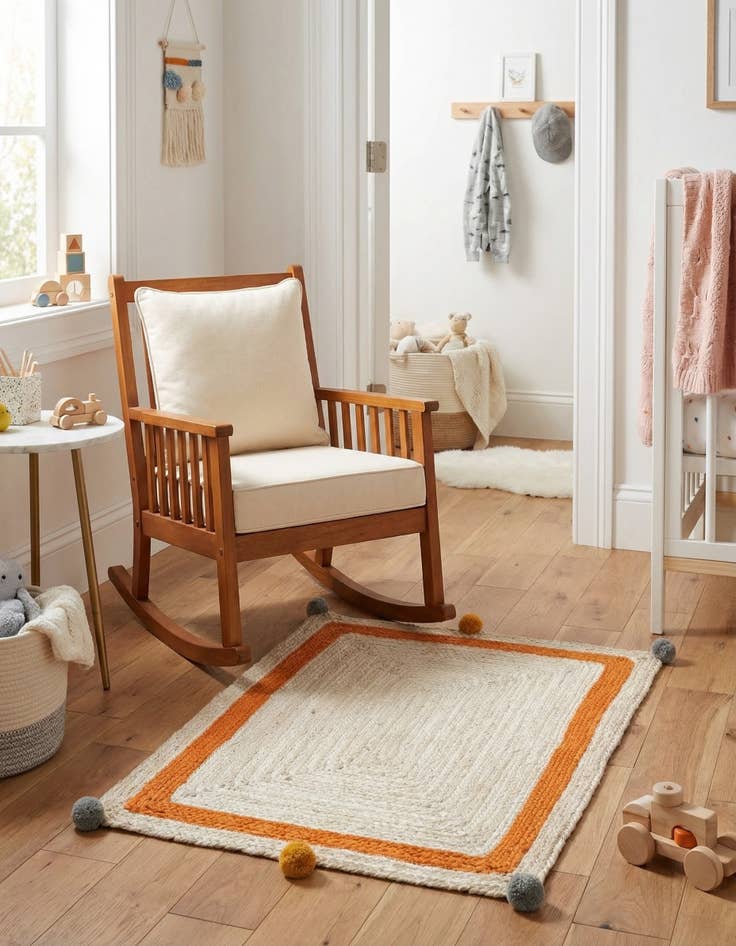 Detail image of 2' x 3' 1 Hand Braided Kids Braided Jute Rug