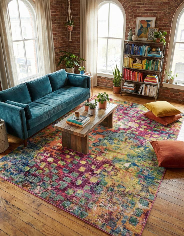 Detail image of 6' x 9'  Washable Barcelona Rug