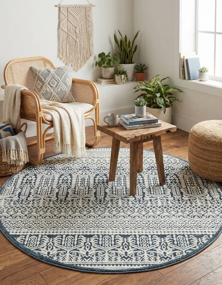 Detail image of Jill Zarin 5' 3 x 5' 3 Uptown Cloisters Round Rug