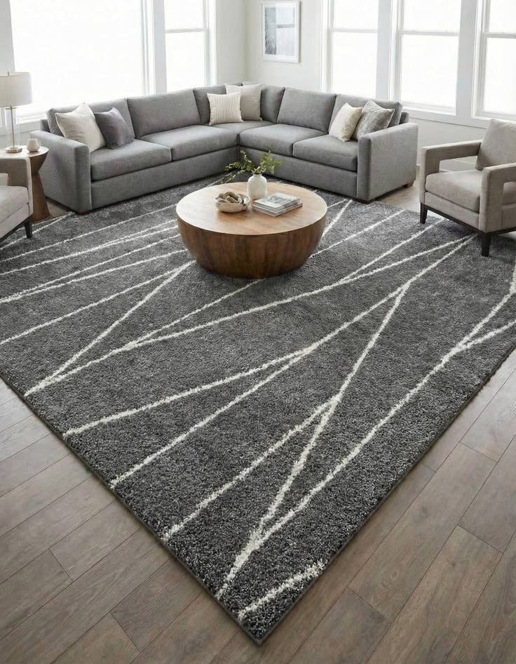 Detail image of  10' x 10' Serenity Shag Square Rug