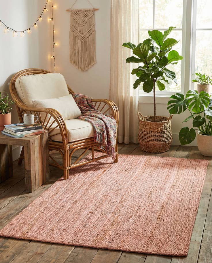 Detail image of 3' 3 x 5' 1 Handmade Braided Jute Rug