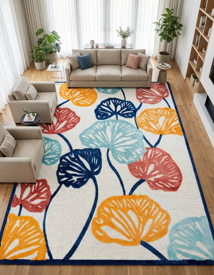 Detail image of 9' x 12' Easy-Clean Belize Indoor / Outdoor Rug