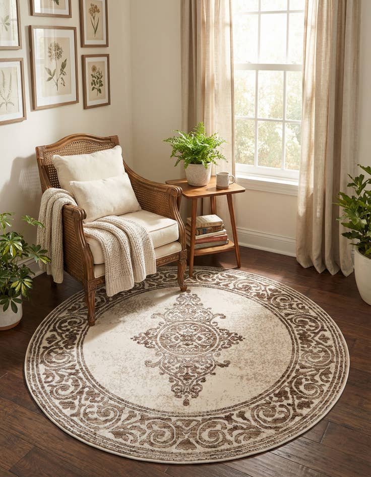 Detail image of 4' x 4' Hermitage Round Rug