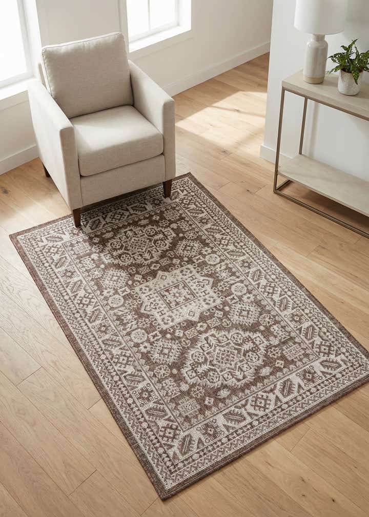 3' x 5' 3 Easy-Clean Aztec Indoor / Outdoor Rug
