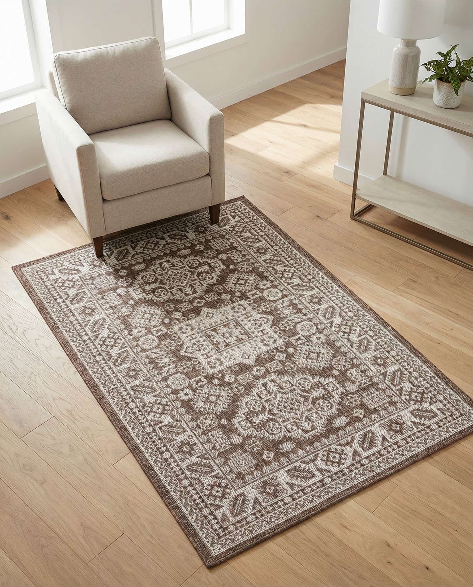 3' x 5' 3 Easy-Clean Aztec Indoor / Outdoor Rug
