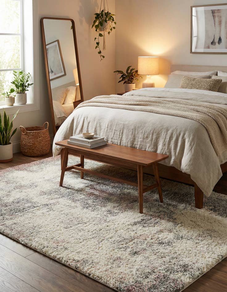 Detail image of 5' 3 x 8' Soft Touch Shag Rug