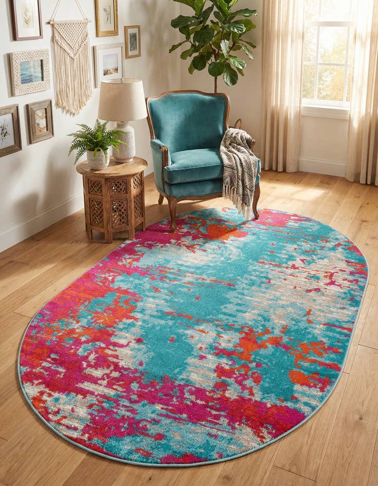 Detail image of 4' x 6' Azalea Oval Rug