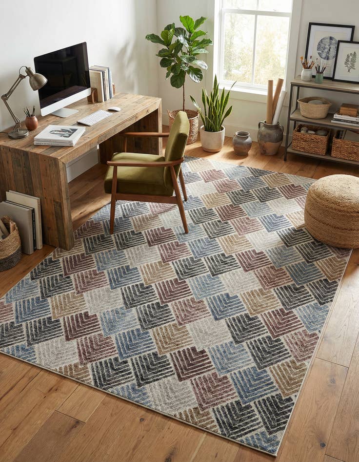 Detail image of 7' 10 x 10' Eco Trellis Rug