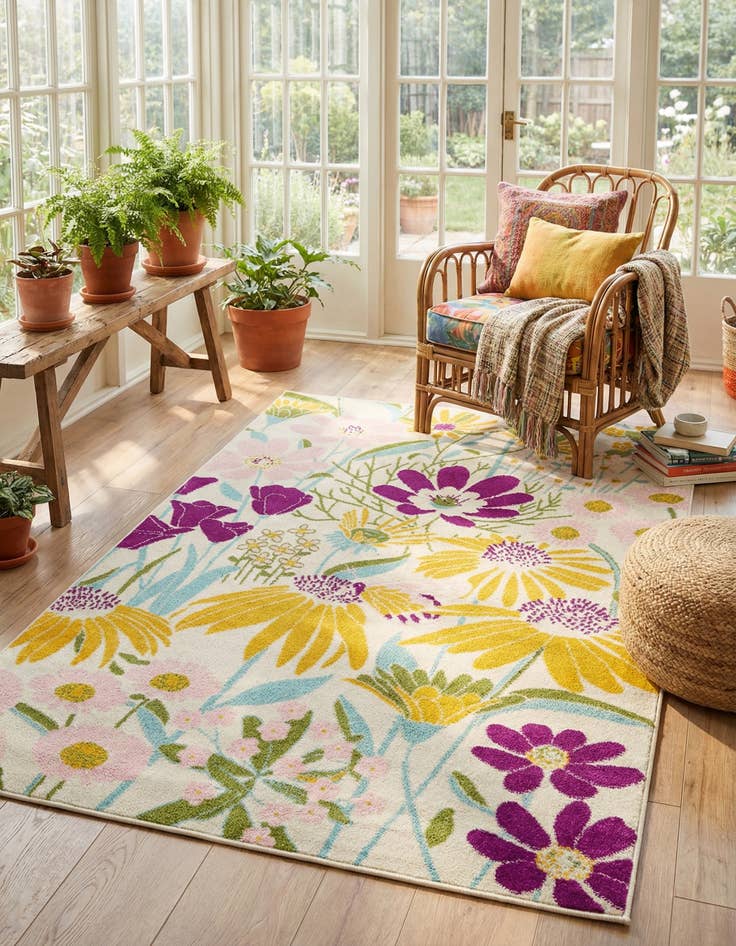Detail image of 5' 3 x 8' Bloom Rug