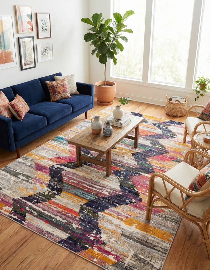 Detail image of 9' x 12' Washable Vivid Rug