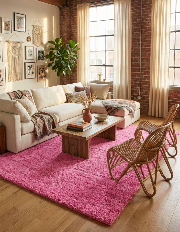 Detail image of 10' x 13' Solid Shag Rug