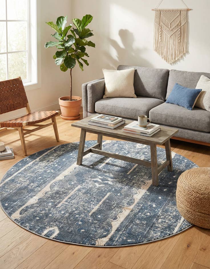 Detail image of 5' 3 x 5' 3 Oregon Round Rug